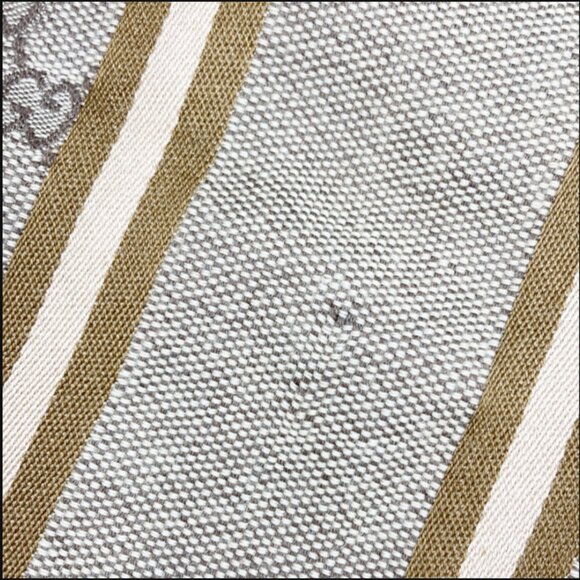 GUCCI women's full-pattern brown wool scarf - Picture 7 of 7